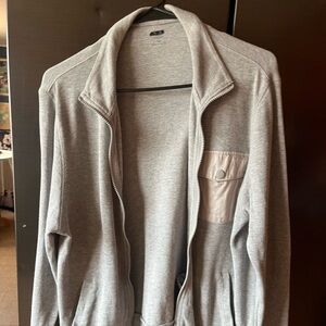 Men's Gray Sweater with Pocket Detail